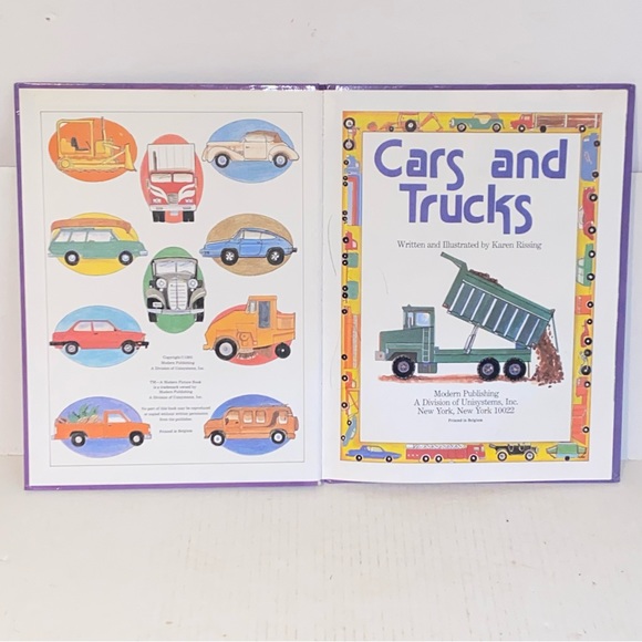 Vintage 1985 Cars and Trucks by Karen Rissing Hardcover 1st Printing - Picture 3 of 12